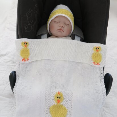 I'm Quackers Newborn Baby Car Seat Blanket & Hat