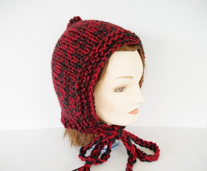 2 color Knit Pixie Hat