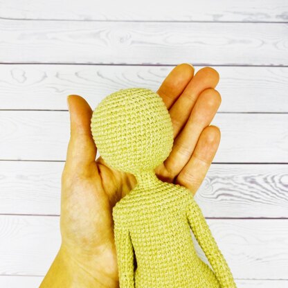 Amigurumi doll body, crochet doll body base, amigurumi body base