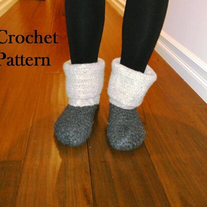 Felted Granite Boots - Crochet