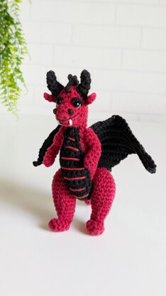 Blaze the Dragon crochet pattern, amigurumi dragon pattern