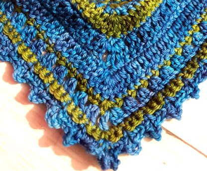 Northern Lakes Crochet Triangle Shawl