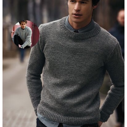 Classic Roundneck Sweaters in Rico Essentials Soft Merino Aran - 646 - Downloadable PDF