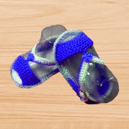 Crochet Blue Baby Sandal