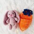 Crochet bunny baby in a backpack, Amigurumi rabbit pattern Toy