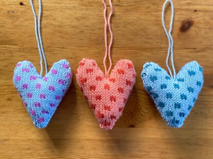 Cosy Christmas Hearts Decorations