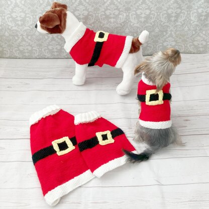 Dog Santa Jumper Knitting Pattern #706