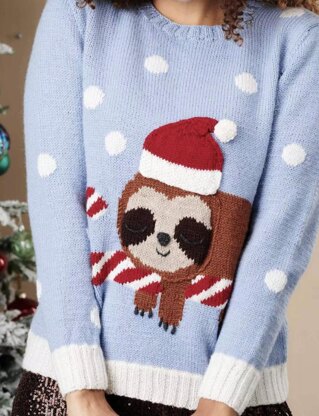 Adult Sleepy Sloth Jumper Knitting pattern by Jane Burns LoveCrafts