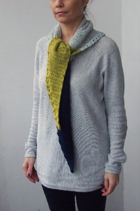 Block triangle shawl