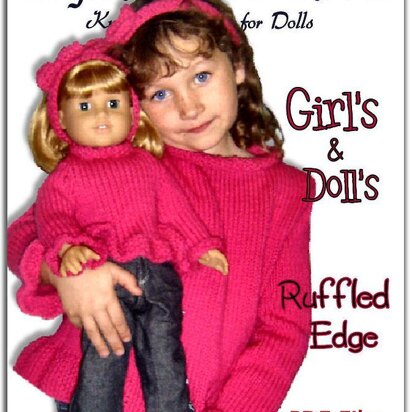 Sweater Knitting Patterns, fit girls 4-10, American Girl and 18 inch dolls. 542