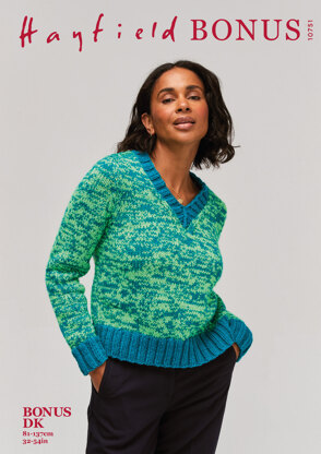 Fashion Fusion Sweater in Hayfield Bonus DK - Downloadable PDF
