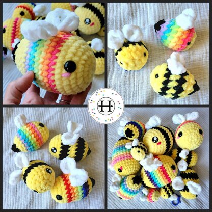 Handmade Crochet Bee/ Keychain/Crochet Bee/ Stuffed Animal Bee