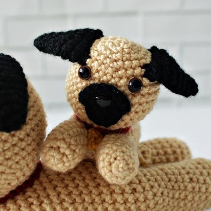 Leo the Pug Puppy Dog Amigurumi