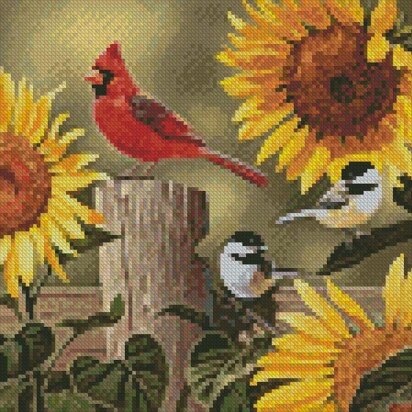 Mini Sunflowers and Songbirds - #14452-ARTL