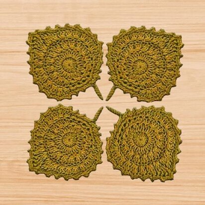 Crochet Leaf Coaster