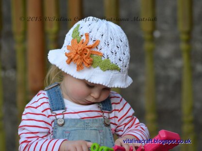 Aster Flower Panama Hat