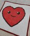 C2C Beginner-friendly Red Smiling Heart Blanket Crochet Pattern