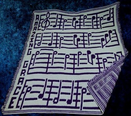 Amazing Grace Music Blanket Pattern