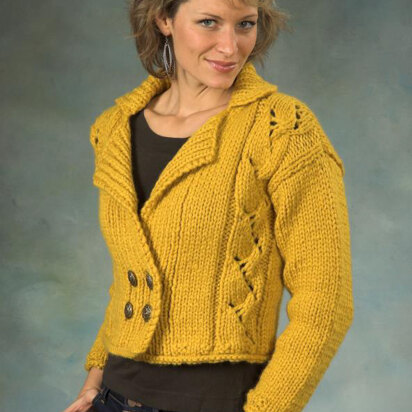 Double Breasted Cropped Cardigan in Plymouth Yarn De Aire - 2256 - Downloadable PDF