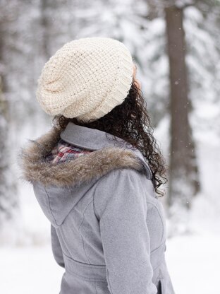 Double Seed Stitch Crochet Slouch Hat