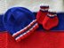 Bold Stripes Baby Blanket , Hat & Bootees Set