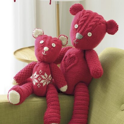 Patchwork Bear Toys in Hayfield Bonus Aran - 7802