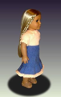 Doll Dress knitting pattern, for American Girl and 18 inch 029