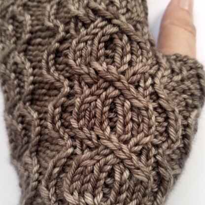 Scallop Cable Mitts