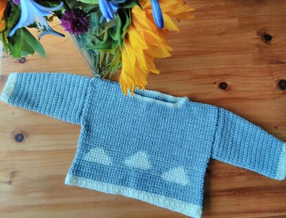 In the Clouds Baby Sweater