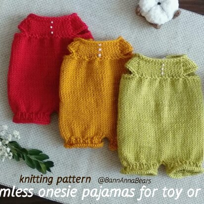 Onesie pajamas for toy or doll