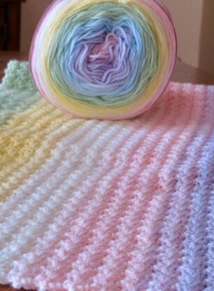 Double Rainbow Baby Blanket