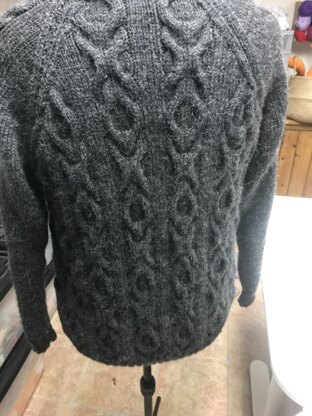 Cable cardigan