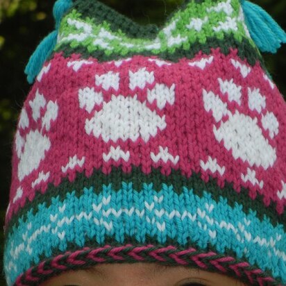 Paws for a Cause Hat - knitting pattern