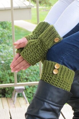 Brooklyn Fingerless Mittens Crochet Pattern