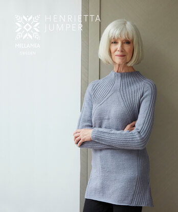 Henrietta Sweater - Knitting Pattern For Women in MillaMia Naturally Soft Merino