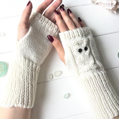 Summer Owl No Digit Mitts