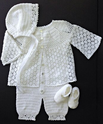 Baby Boy Lace Christening Outfit