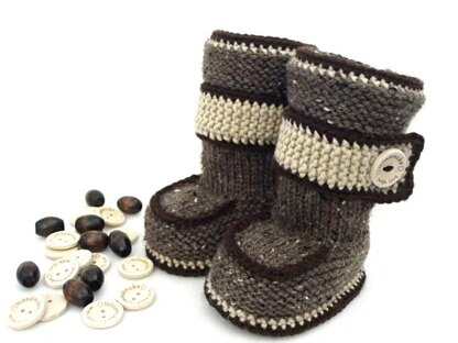 Knitting PATTERN Baby Boy Baby Booties Naveen