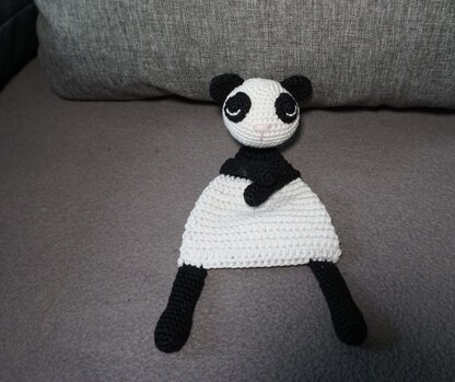 Amigurumi Häkelanleitung Schnuffeltuch Panda