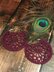 95. Hoop burgundy earrings