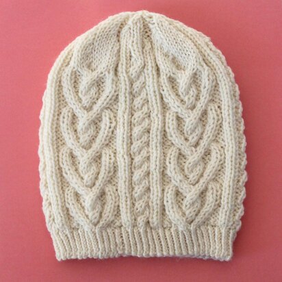 Twisted Love Heart Cable Hat