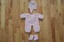 P76 Doll's Bodysuit, Bootees and Hat with Strap