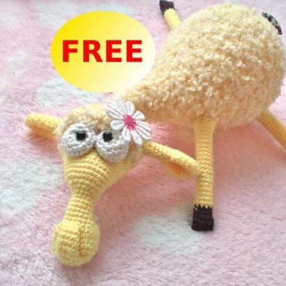 Dolly the sheep Amigurumi fluffy toy