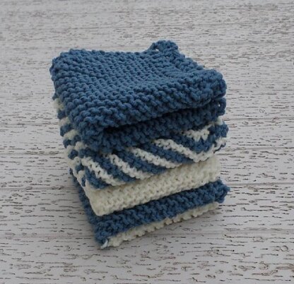 Diagonal Garter Wash Cloth