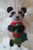 Holly Jolly Panda Hanging Ornament