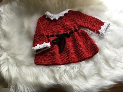 Santa Baby Dress & Cardigan Set N 338