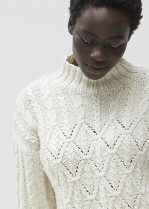 Alaska Sweater - Knitting Pattern For Women in Debbie Bliss Falkland Aran