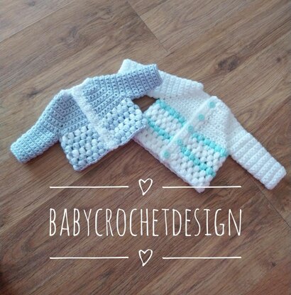 Baby puff stitch Cardigan