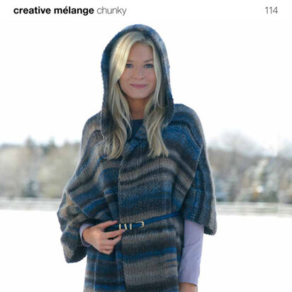 Poncho in Rico Creative Melange Chunky - 114