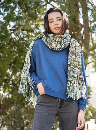 Becker Scarfs in Berroco Macro & Coco - Downloadable PDF